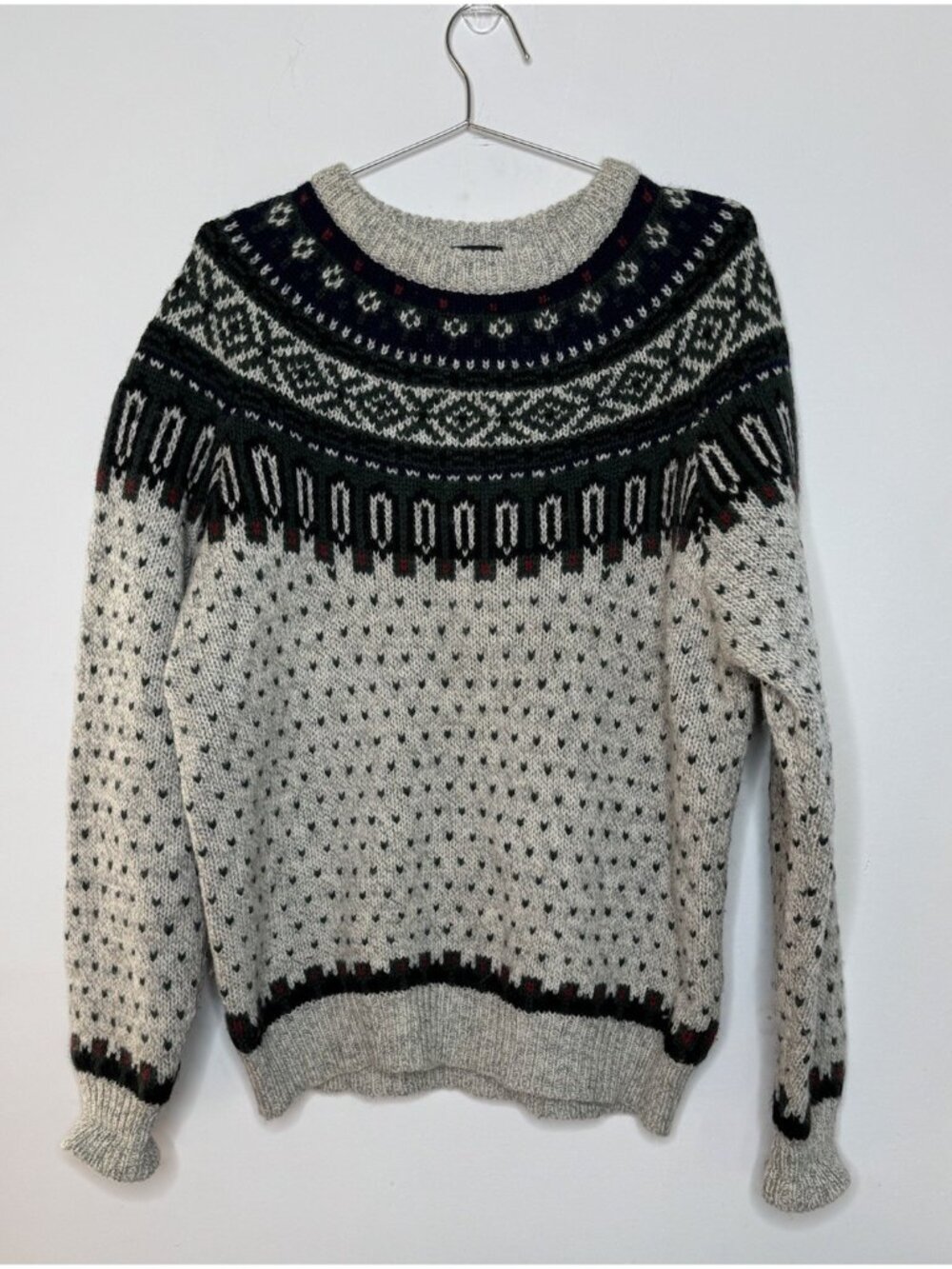 Vintage Woolrich USA Fair Isle Knit Sweater Cottagecore Men's Large Christmas